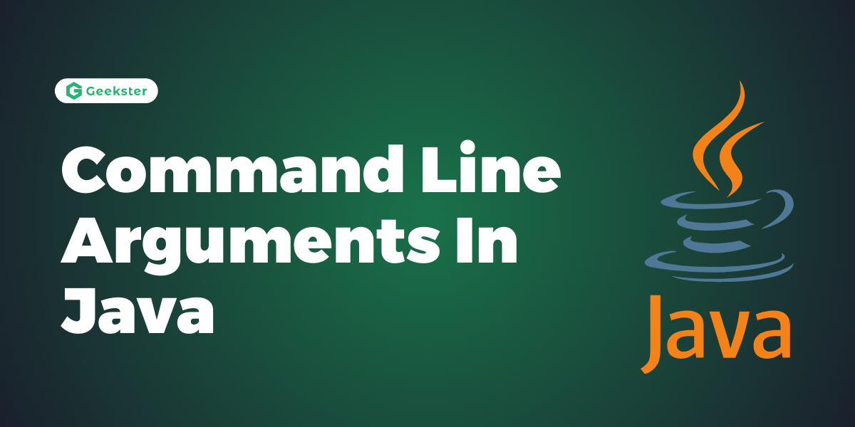 Command Line Arguments In Java