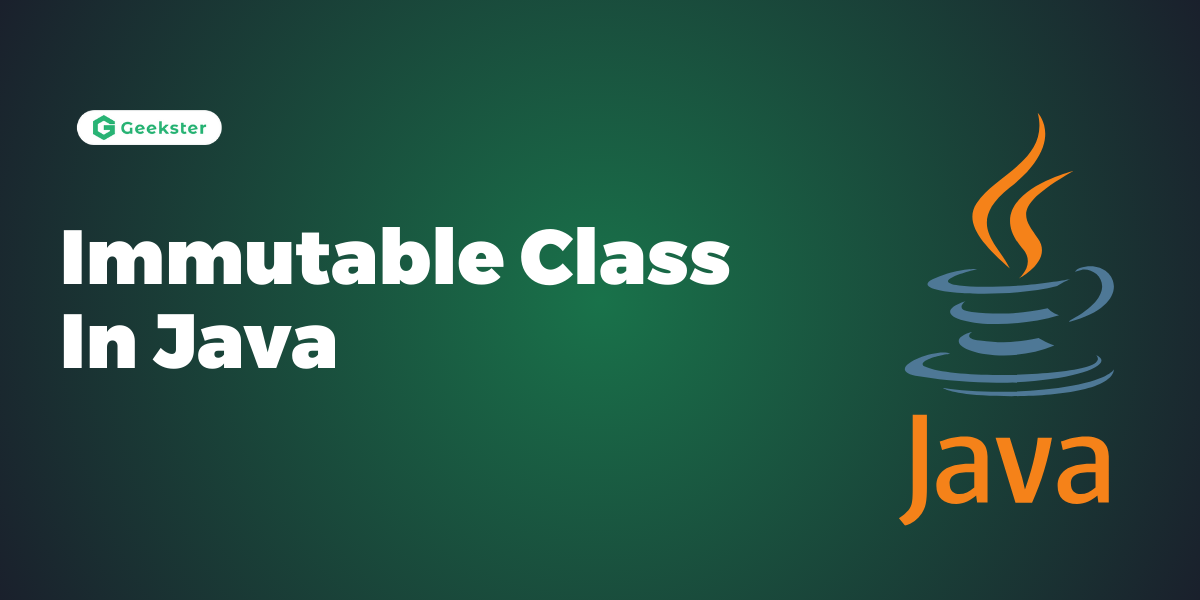 Immutable Class In Java