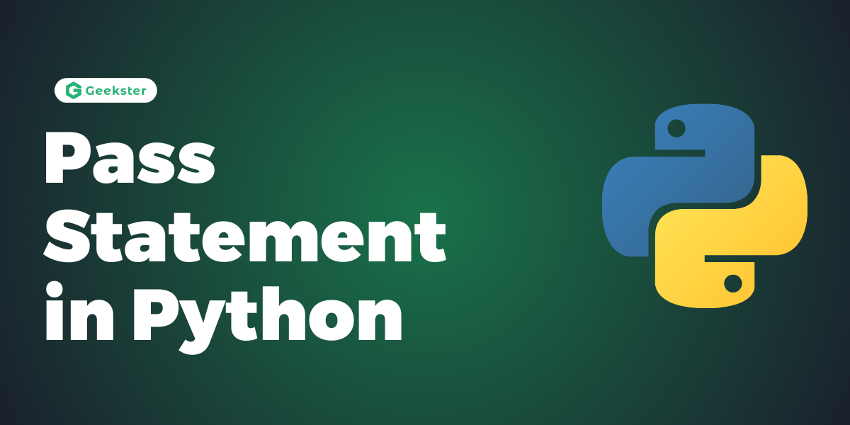 Pass Statement In Python