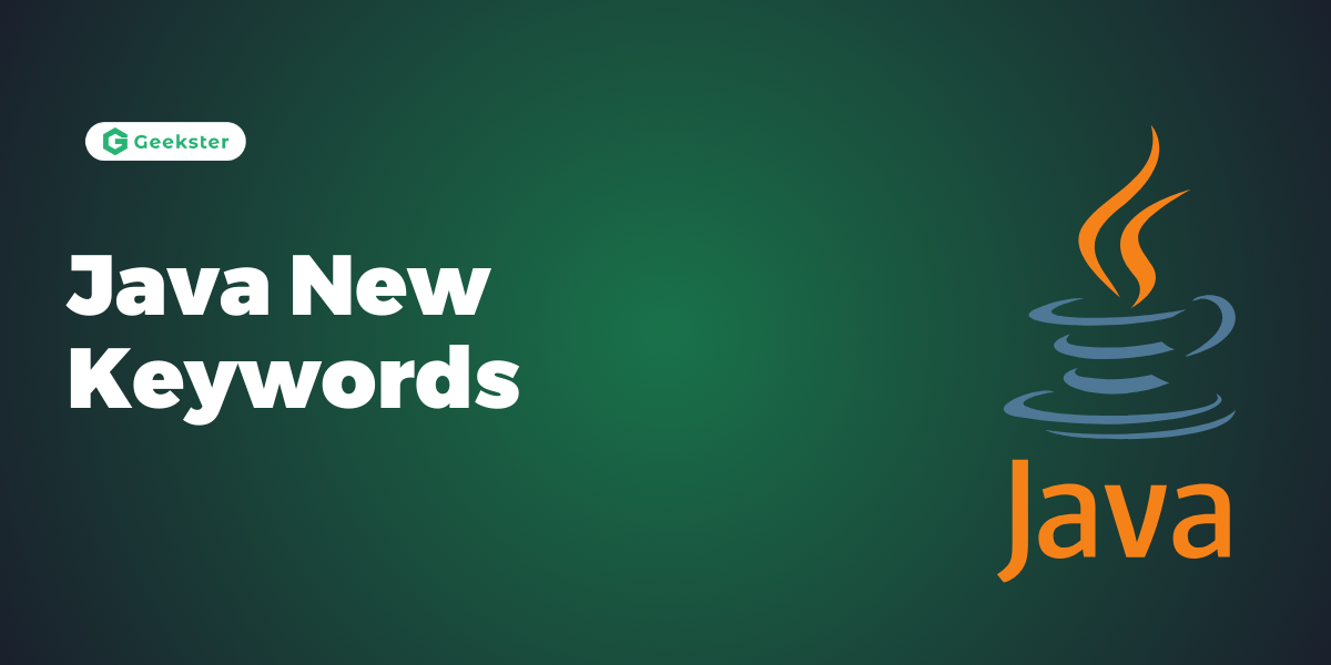 Java New Keywords (with Example)