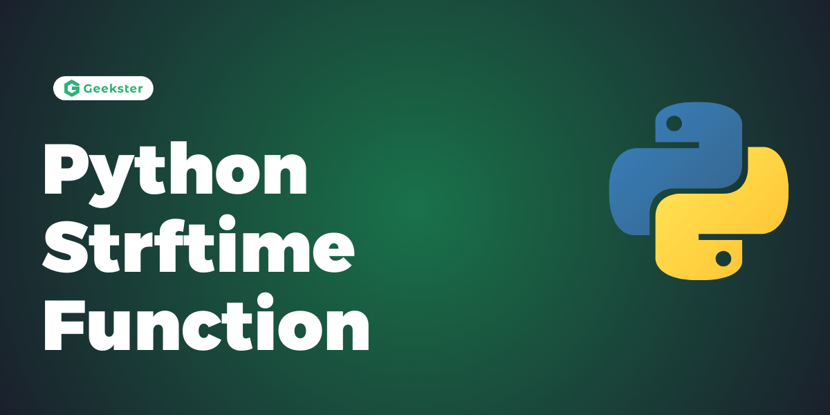 Datetime.Strftime() Function In Python