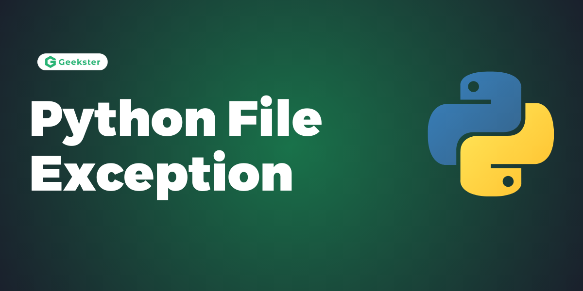 File Exception in Python