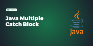 Java Multiple Catch Block - Geekster Article