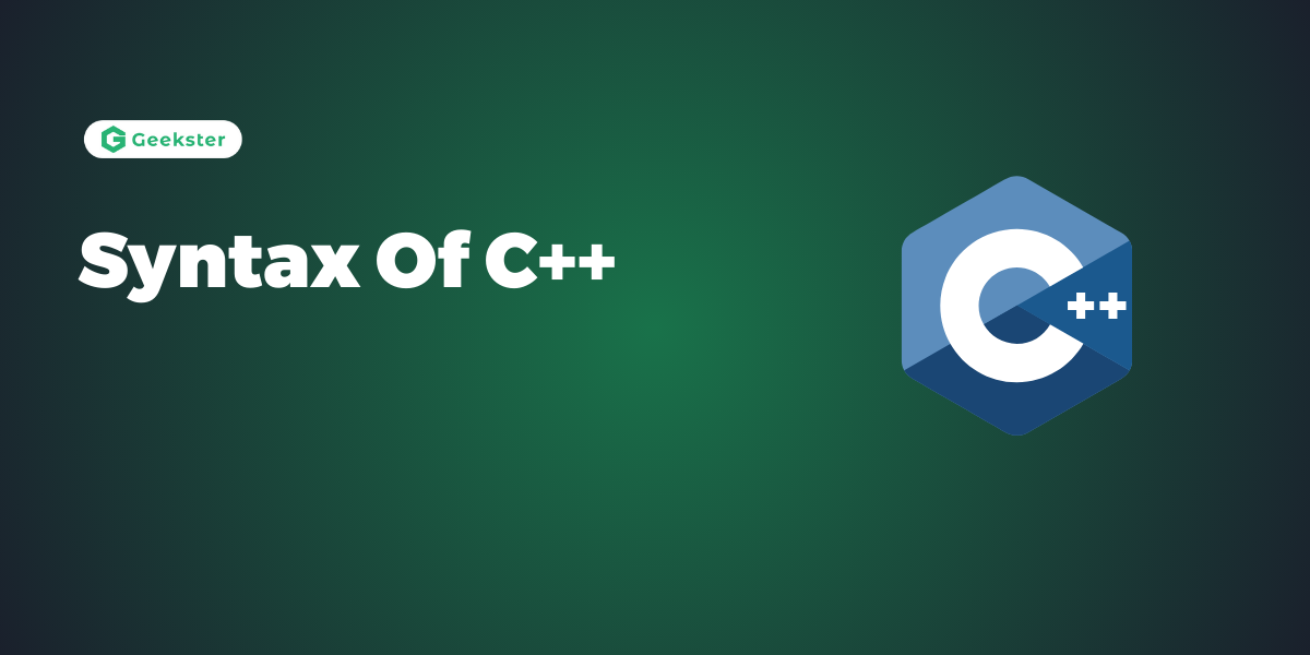 Syntax of C++