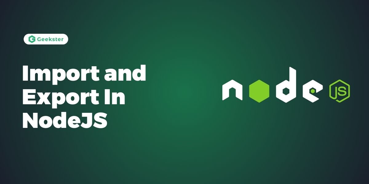 Import and Export In NodeJS