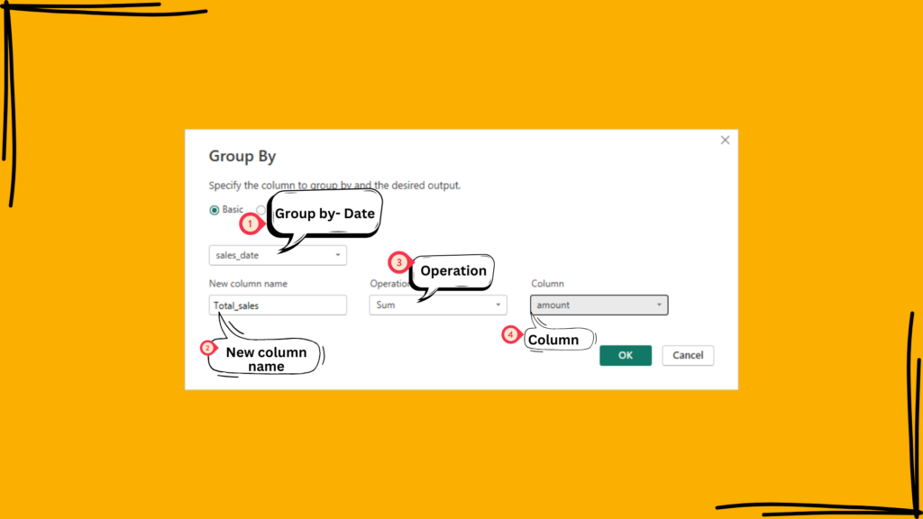 Grouping data in power query editor