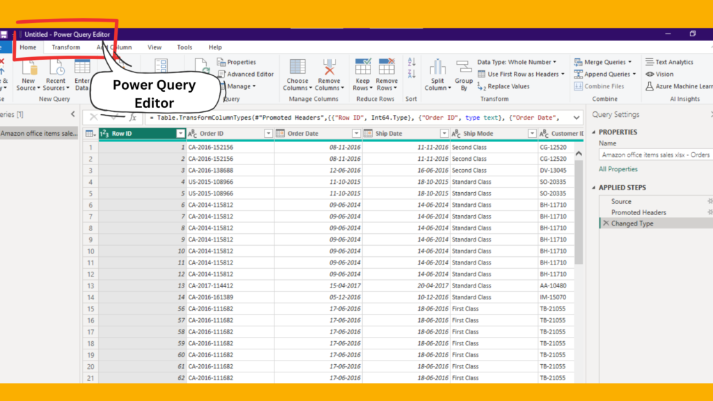 Power Query Editor