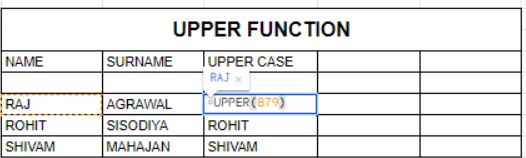 Upper Function In Google Sheet