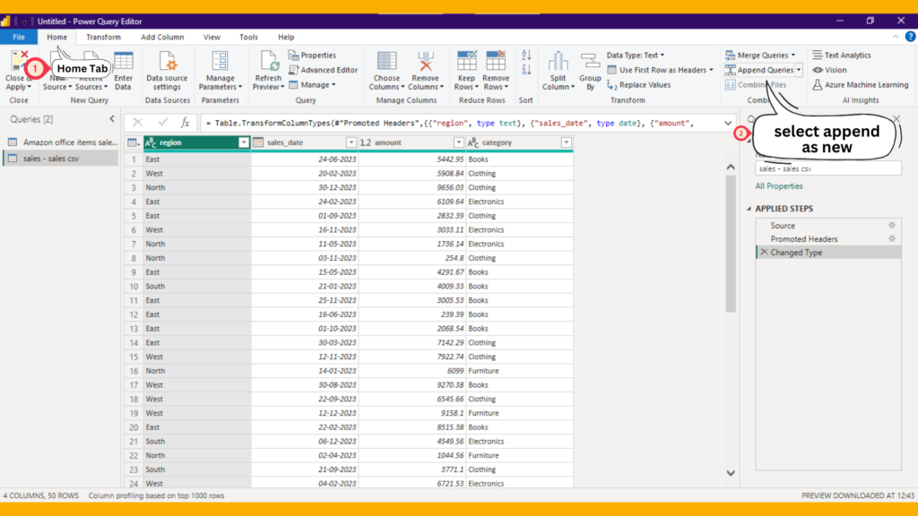 Appending Data